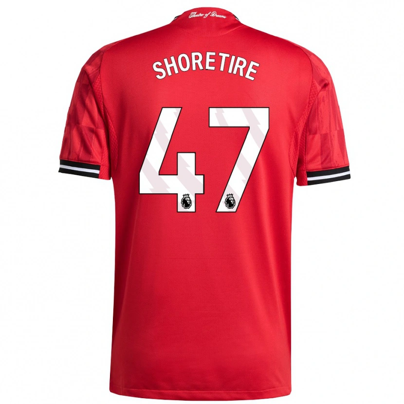 Danxen Kinderen Shola Shoretire #47 Rood Zwart Wit Thuisshirt Thuistenue 2025/26 T-Shirt