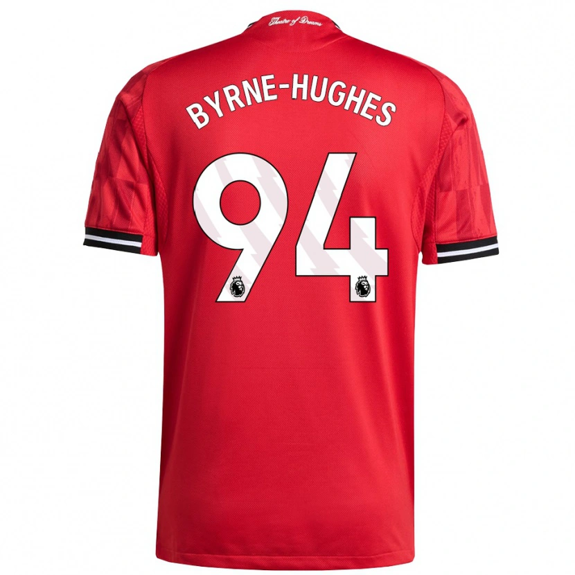 Danxen Kinderen Cameron Byrne-Hughes #94 Rood Zwart Wit Thuisshirt Thuistenue 2025/26 T-Shirt