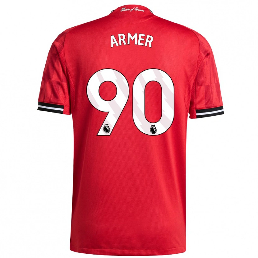 Danxen Kinderen Daniel Armer #90 Rood Zwart Wit Thuisshirt Thuistenue 2025/26 T-Shirt