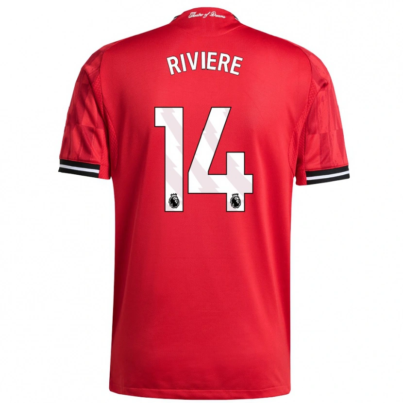 Danxen Kinderen Jayde Riviere #14 Rood Zwart Wit Thuisshirt Thuistenue 2025/26 T-Shirt