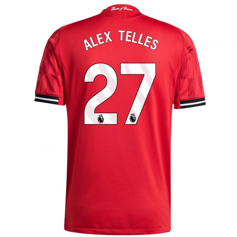 Danxen Kinderen Alex Nicolao Telles #27 Rood Zwart Wit Thuisshirt Thuistenue 2025/26 T-Shirt