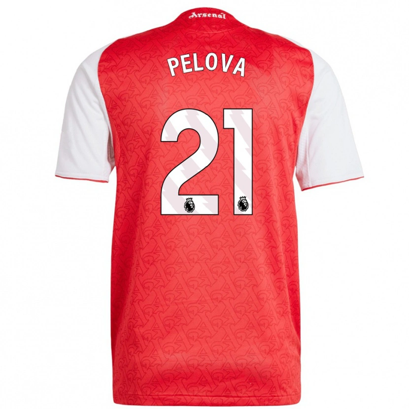 Danxen Kinderen Victoria Pelova #21 Rood Wit Thuisshirt Thuistenue 2025/26 T-Shirt