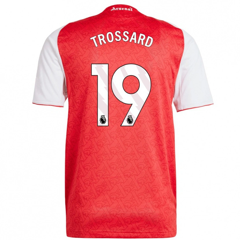 Danxen Kinderen Leandro Trossard #19 Rood Wit Thuisshirt Thuistenue 2025/26 T-Shirt