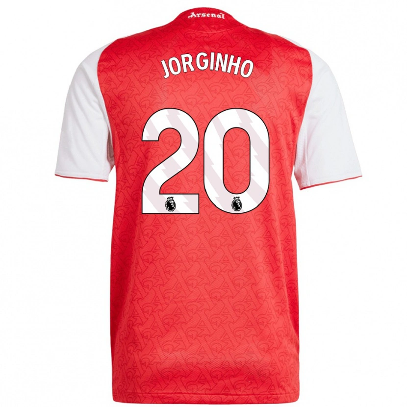 Danxen Kinderen Jorginho #20 Rood Wit Thuisshirt Thuistenue 2025/26 T-Shirt