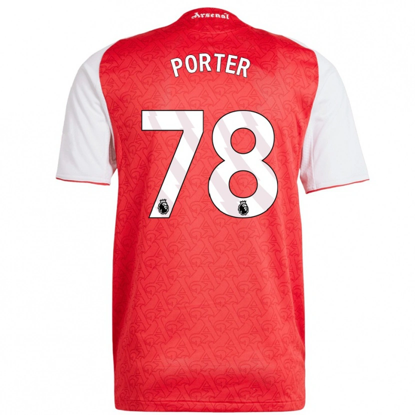 Danxen Kinderen Jack Porter #78 Rood Wit Thuisshirt Thuistenue 2025/26 T-Shirt