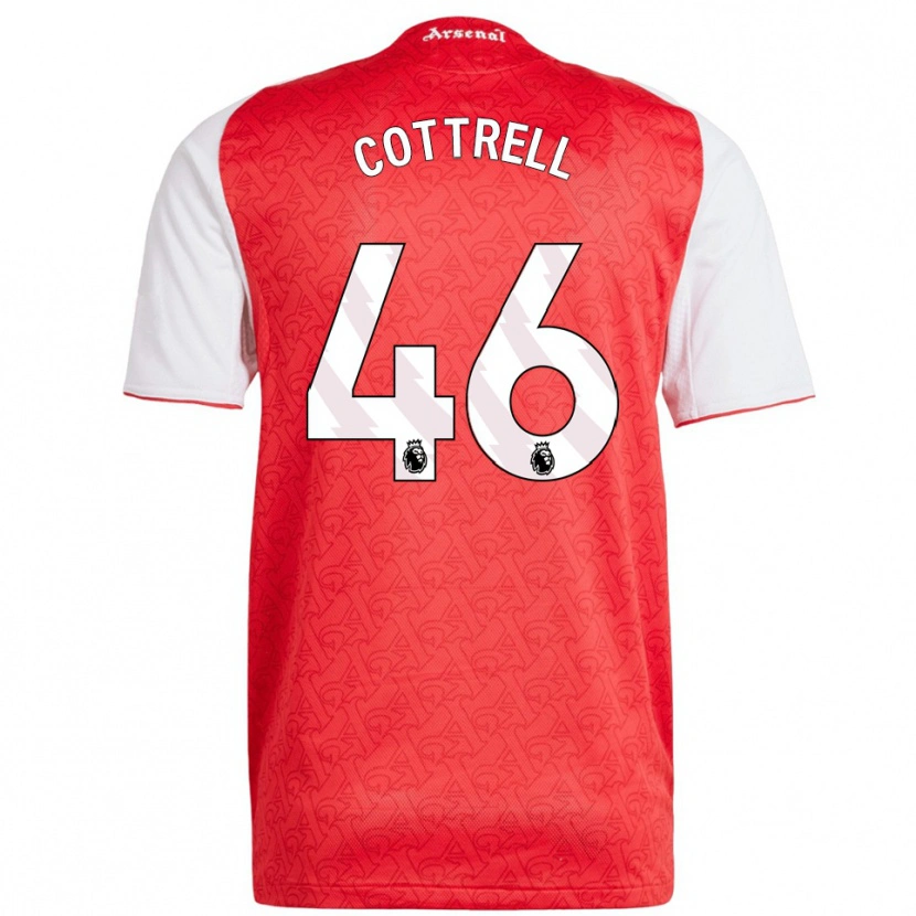 Danxen Kinderen Ben Cottrell #46 Rood Wit Thuisshirt Thuistenue 2025/26 T-Shirt