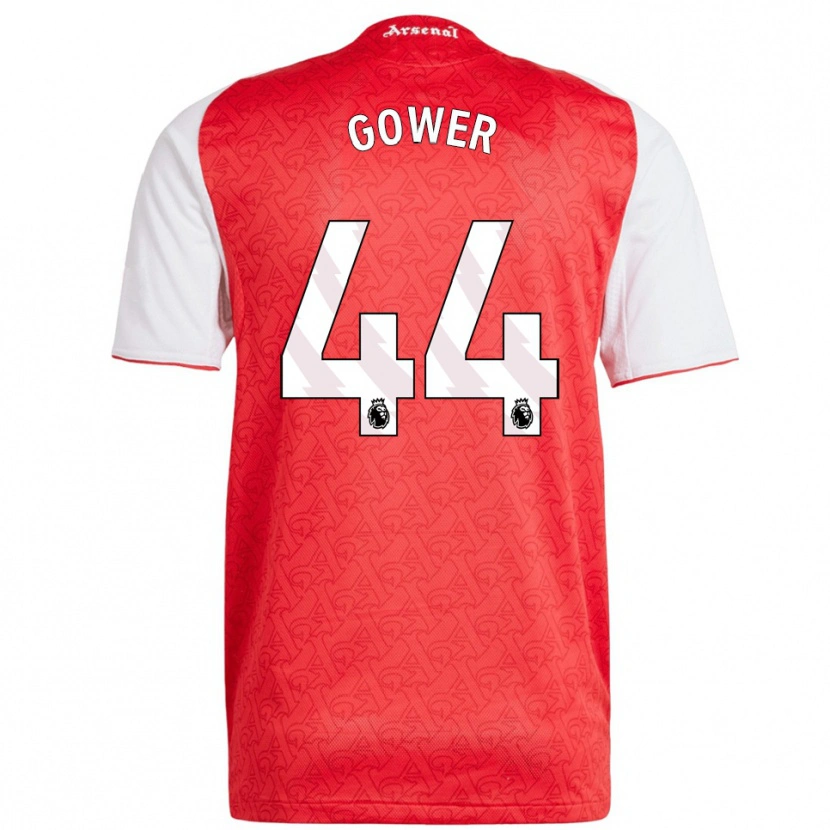 Danxen Kinderen Jimi Gower #44 Rood Wit Thuisshirt Thuistenue 2025/26 T-Shirt