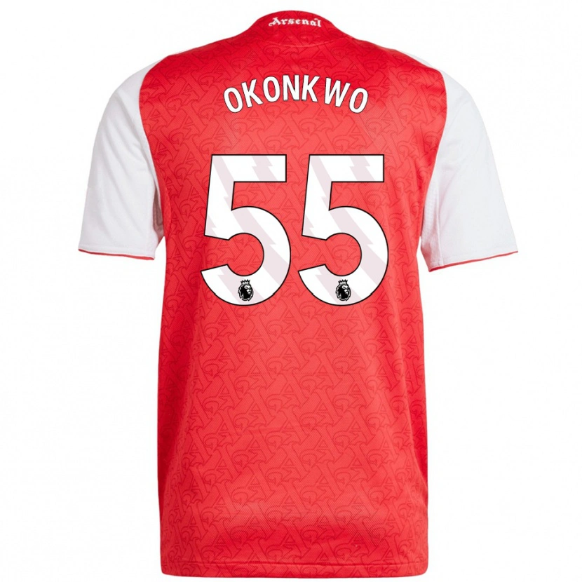 Danxen Kinderen Brian Okonkwo #55 Rood Wit Thuisshirt Thuistenue 2025/26 T-Shirt