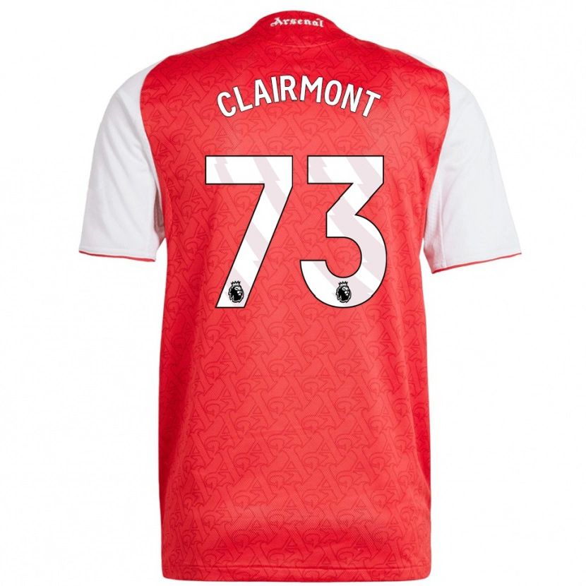 Danxen Kinderen Reece Clairmont #73 Rood Wit Thuisshirt Thuistenue 2025/26 T-Shirt