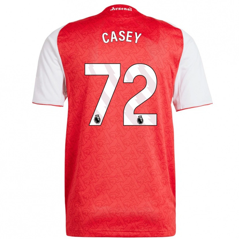 Danxen Kinderen Dan Casey #72 Rood Wit Thuisshirt Thuistenue 2025/26 T-Shirt