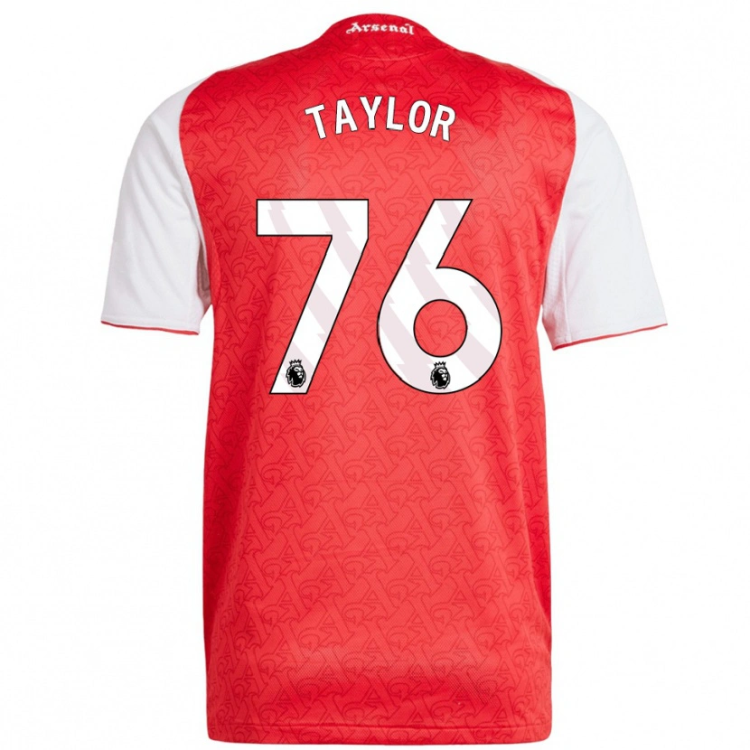 Danxen Kinderen Kido Taylor Hart #76 Rood Wit Thuisshirt Thuistenue 2025/26 T-Shirt