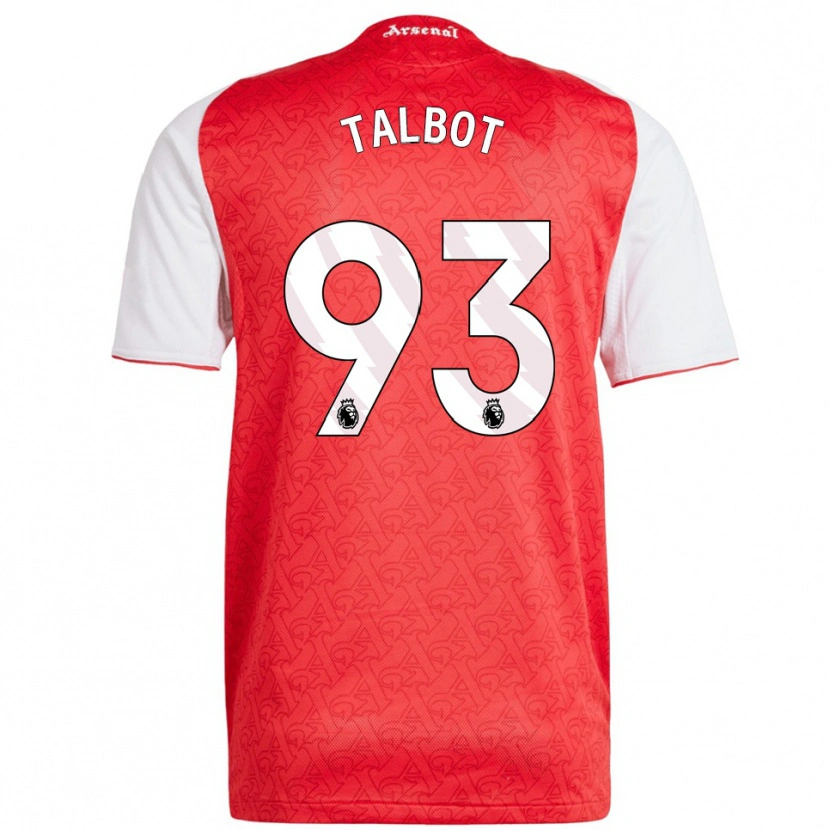 Danxen Kinderen Jack Talbot #93 Rood Wit Thuisshirt Thuistenue 2025/26 T-Shirt