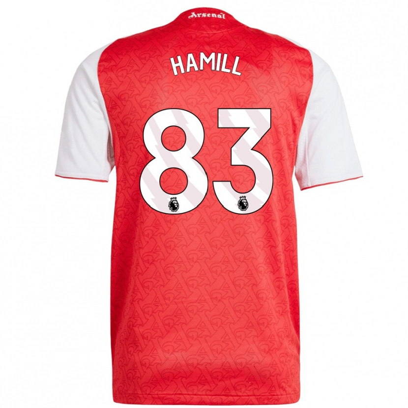 Danxen Kinderen Callan Hamill #83 Rood Wit Thuisshirt Thuistenue 2025/26 T-Shirt