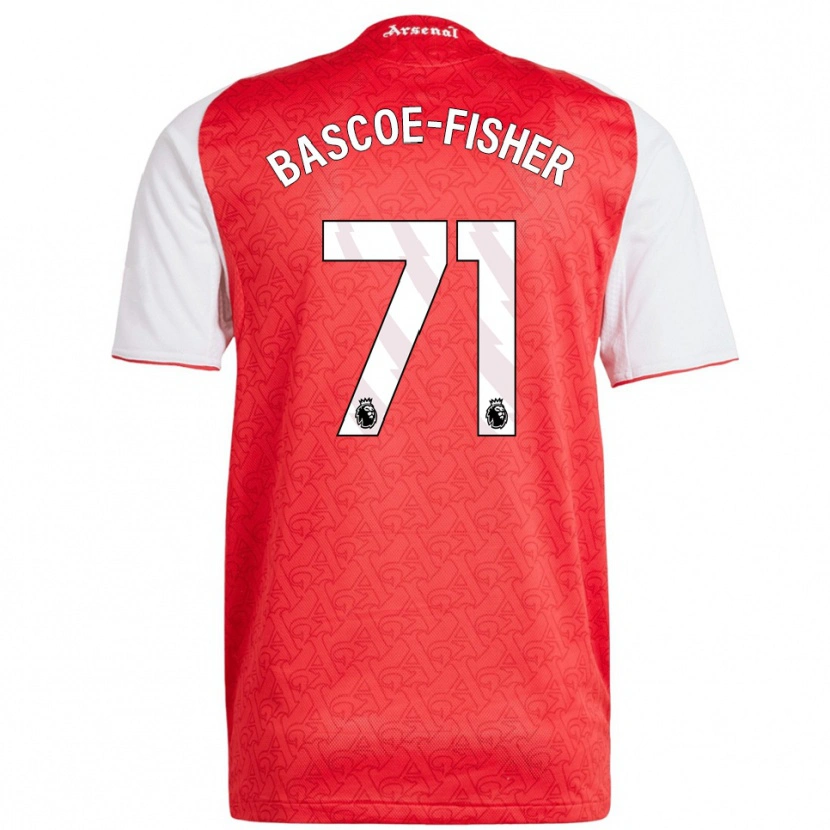 Danxen Kinderen Jakai Bascoe-Fisher #71 Rood Wit Thuisshirt Thuistenue 2025/26 T-Shirt