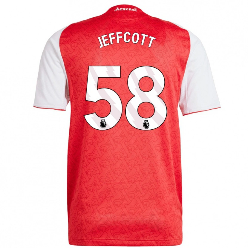 Danxen Kinderen Henry Jeffcott #58 Rood Wit Thuisshirt Thuistenue 2025/26 T-Shirt