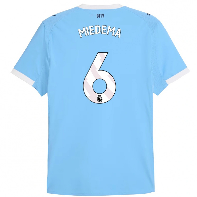 Danxen Kinderen Vivianne Miedema #6 Hemelsblauw Wit Thuisshirt Thuistenue 2025/26 T-Shirt