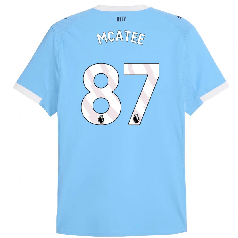 Danxen Kinderen James Mcatee #87 Hemelsblauw Wit Thuisshirt Thuistenue 2025/26 T-Shirt