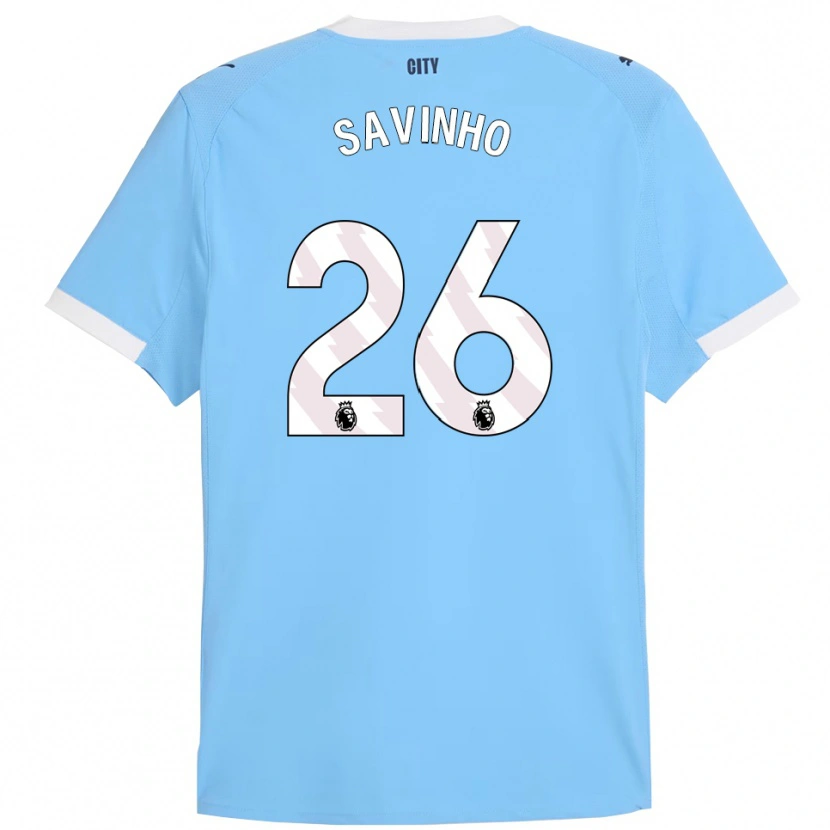 Danxen Kinderen Savinho #26 Hemelsblauw Wit Thuisshirt Thuistenue 2025/26 T-Shirt