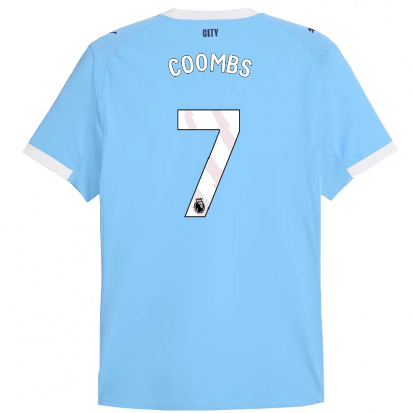 Danxen Kinderen Laura Coombs #7 Hemelsblauw Wit Thuisshirt Thuistenue 2025/26 T-Shirt