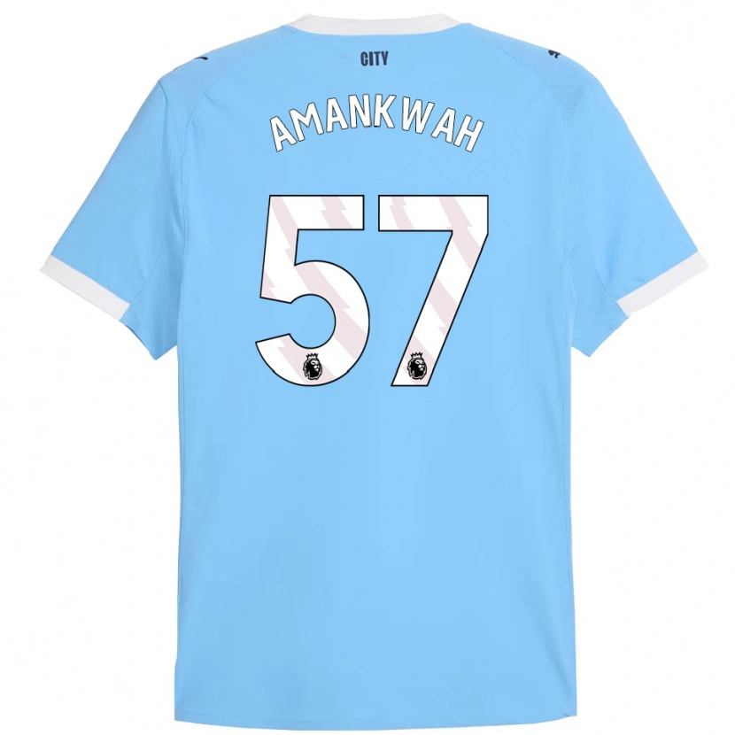Danxen Kinderen Yeboah Amankwah #57 Hemelsblauw Wit Thuisshirt Thuistenue 2025/26 T-Shirt