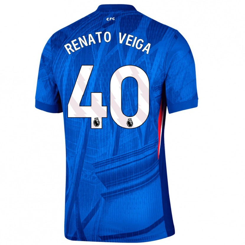 Danxen Kinderen Renato Veiga #40 Blauw Wit Thuisshirt Thuistenue 2025/26 T-Shirt