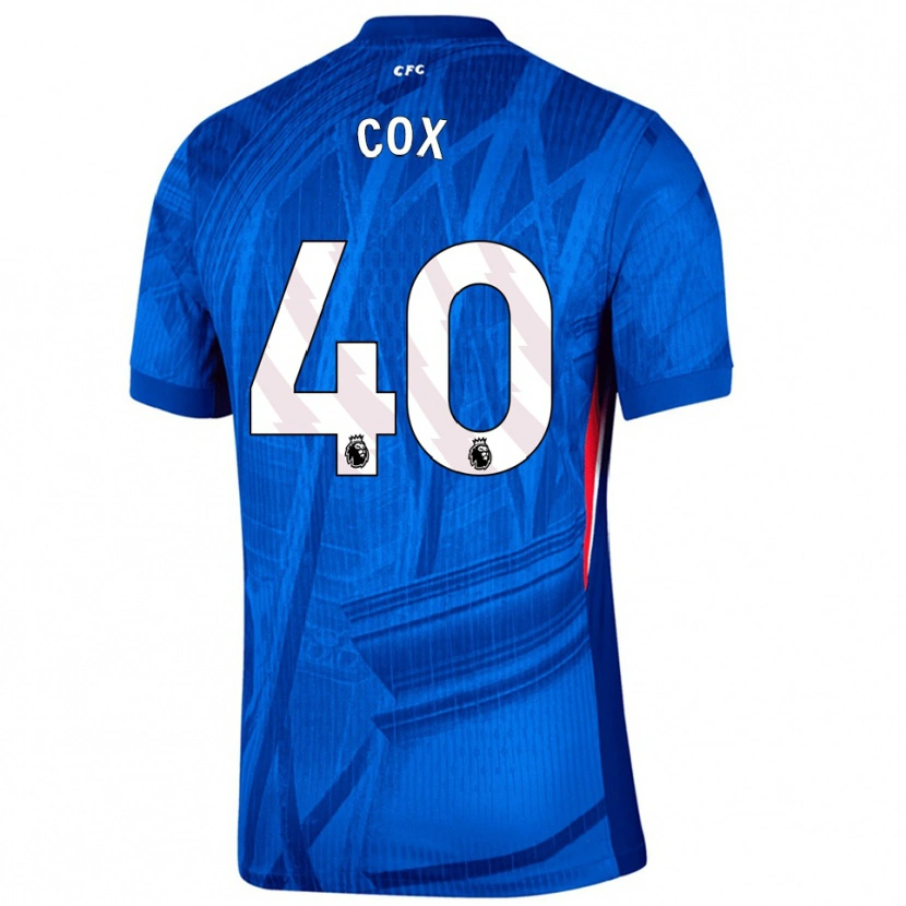 Danxen Kinderen Katie Cox #40 Blauw Wit Thuisshirt Thuistenue 2025/26 T-Shirt