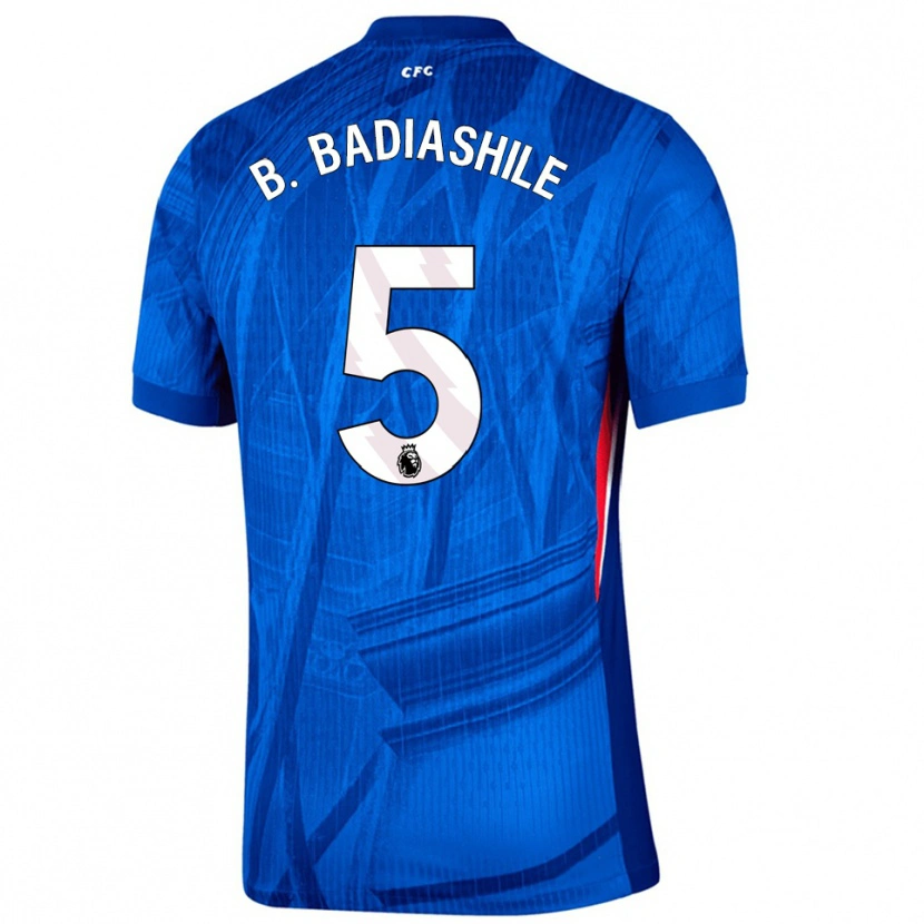 Danxen Kinderen Benoît Badiashile #5 Blauw Wit Thuisshirt Thuistenue 2025/26 T-Shirt