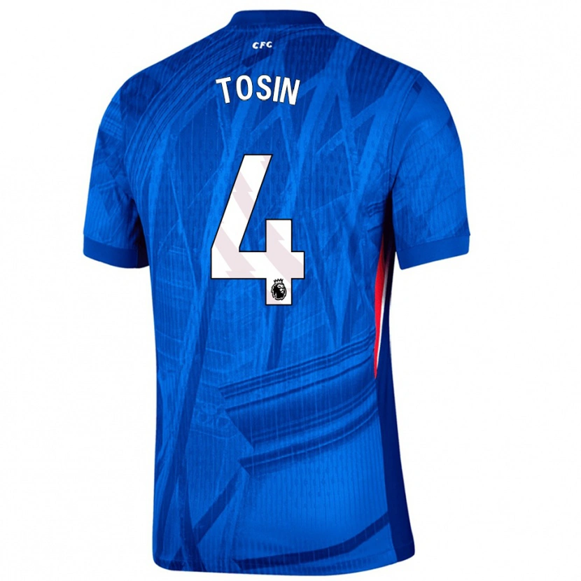 Danxen Kinderen Tosin Adarabioyo #4 Blauw Wit Thuisshirt Thuistenue 2025/26 T-Shirt