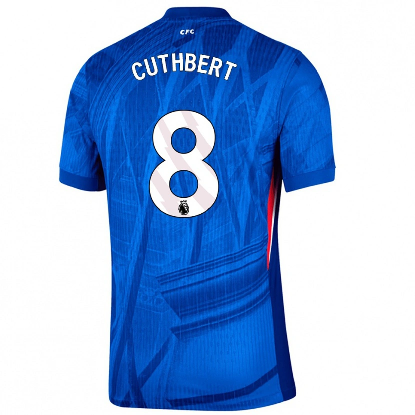 Danxen Kinderen Erin Cuthbert #8 Blauw Wit Thuisshirt Thuistenue 2025/26 T-Shirt
