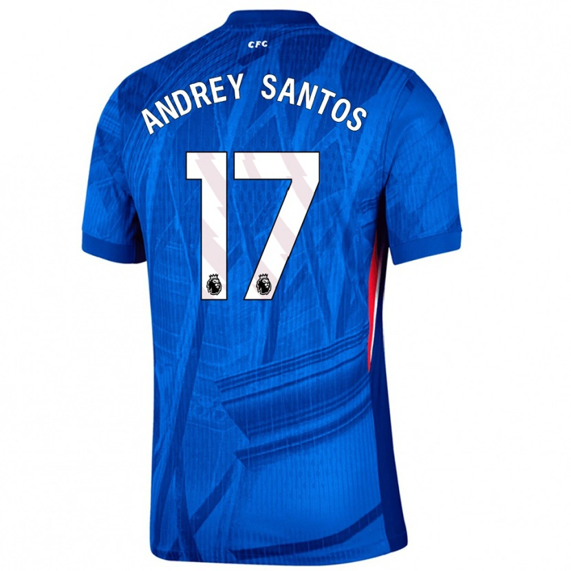 Danxen Kinderen Andrey Santos #17 Blauw Wit Thuisshirt Thuistenue 2025/26 T-Shirt