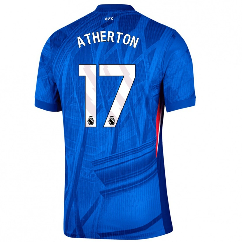 Danxen Kinderen Chris Atherton #17 Blauw Wit Thuisshirt Thuistenue 2025/26 T-Shirt