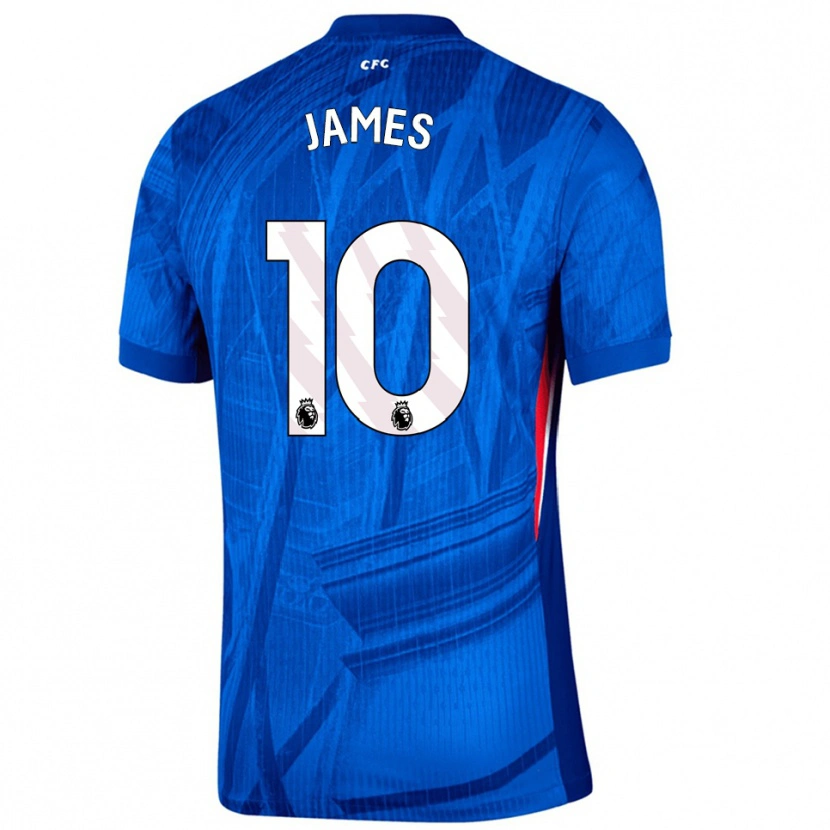 Danxen Kinderen Lauren James #10 Blauw Wit Thuisshirt Thuistenue 2025/26 T-Shirt