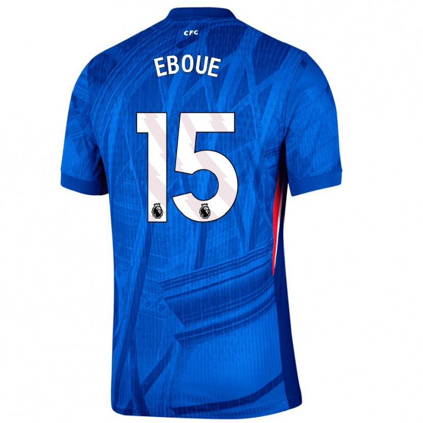 Danxen Kinderen Mathis Eboué #15 Blauw Wit Thuisshirt Thuistenue 2025/26 T-Shirt