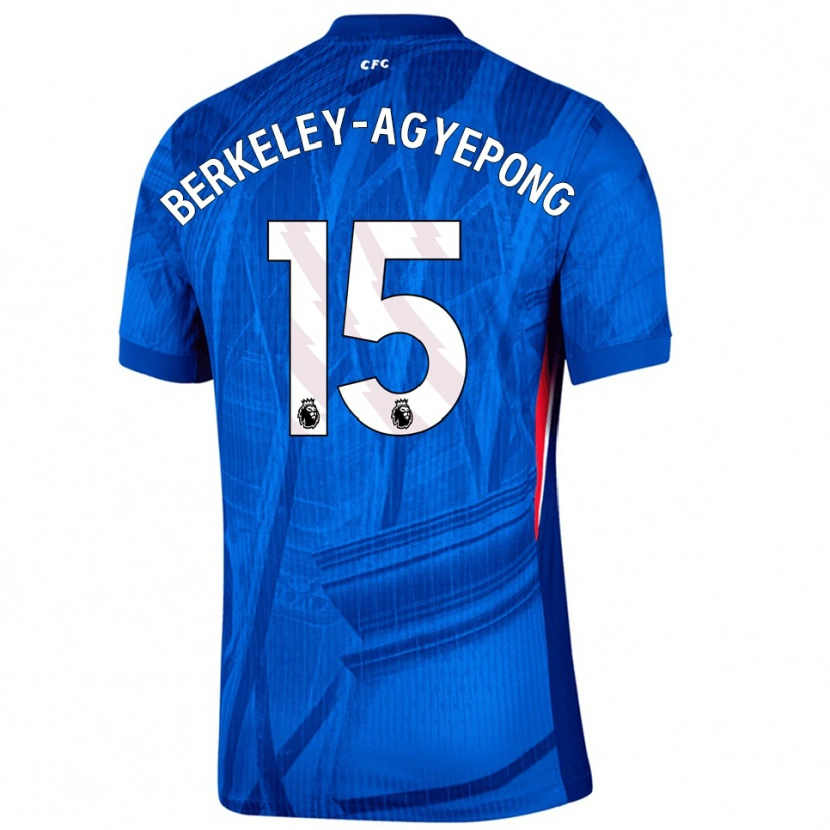 Danxen Kinderen Jeremiah Berkeley-Agyepong #15 Blauw Wit Thuisshirt Thuistenue 2025/26 T-Shirt