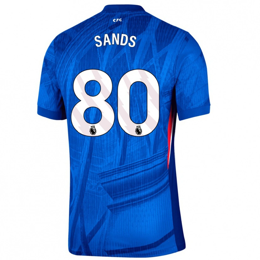 Danxen Kinderen Hudson Sands #80 Blauw Wit Thuisshirt Thuistenue 2025/26 T-Shirt