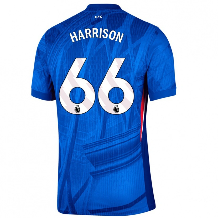 Danxen Kinderen Ollie Harrison #66 Blauw Wit Thuisshirt Thuistenue 2025/26 T-Shirt