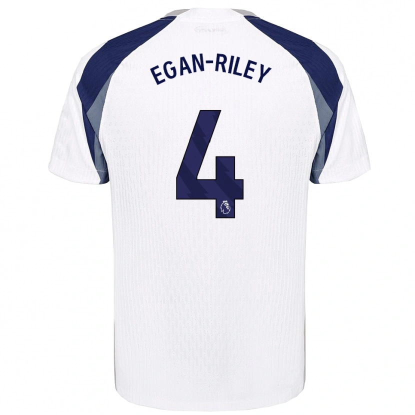 Danxen Kinderen Roman Egan-Riley #4 Wit Marineblauw Thuisshirt Thuistenue 2025/26 T-Shirt