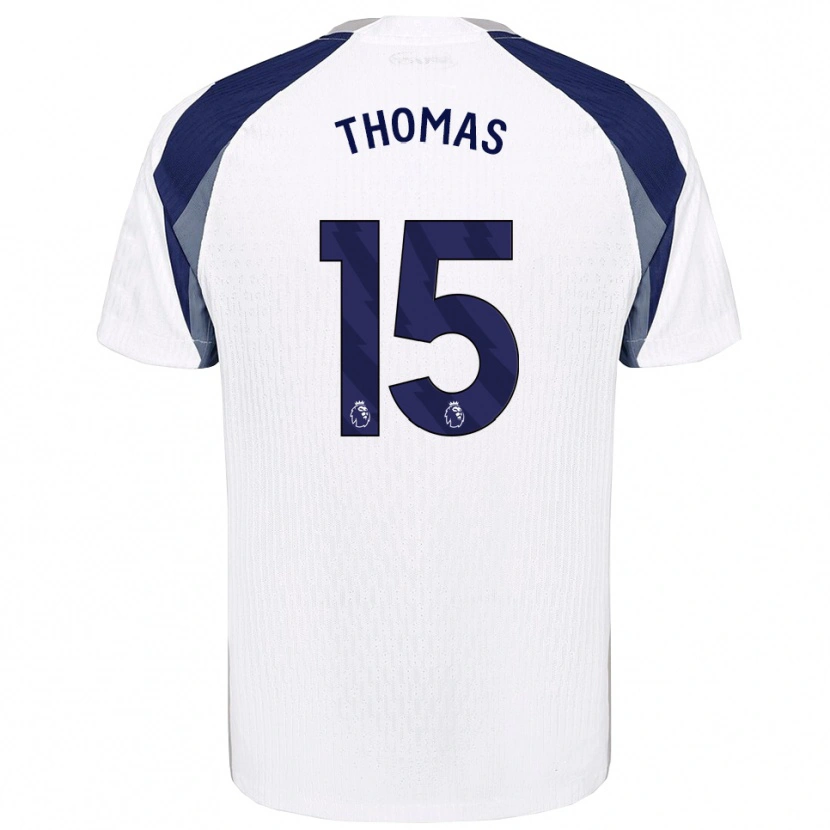 Danxen Kinderen Cameron Thomas #15 Wit Marineblauw Thuisshirt Thuistenue 2025/26 T-Shirt