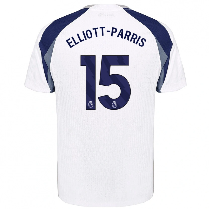 Danxen Kinderen Reiss Elliott-Parris #15 Wit Marineblauw Thuisshirt Thuistenue 2025/26 T-Shirt