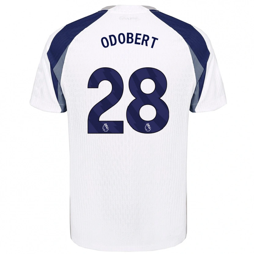 Danxen Kinderen Wilson Odobert #28 Wit Marineblauw Thuisshirt Thuistenue 2025/26 T-Shirt