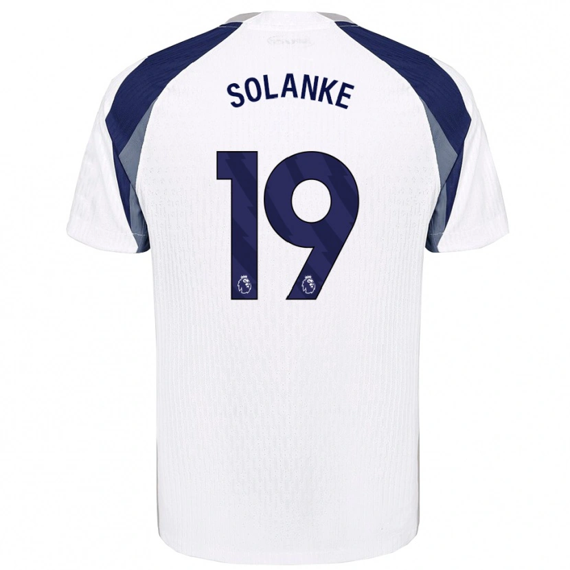 Danxen Kinderen Dominic Solanke #19 Wit Marineblauw Thuisshirt Thuistenue 2025/26 T-Shirt