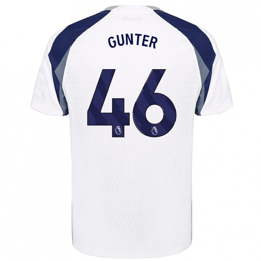 Danxen Kinderen Luca Gunter #46 Wit Marineblauw Thuisshirt Thuistenue 2025/26 T-Shirt