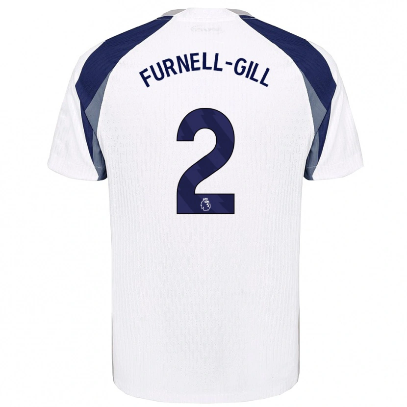 Danxen Kinderen Luca Furnell-Gill #2 Wit Marineblauw Thuisshirt Thuistenue 2025/26 T-Shirt