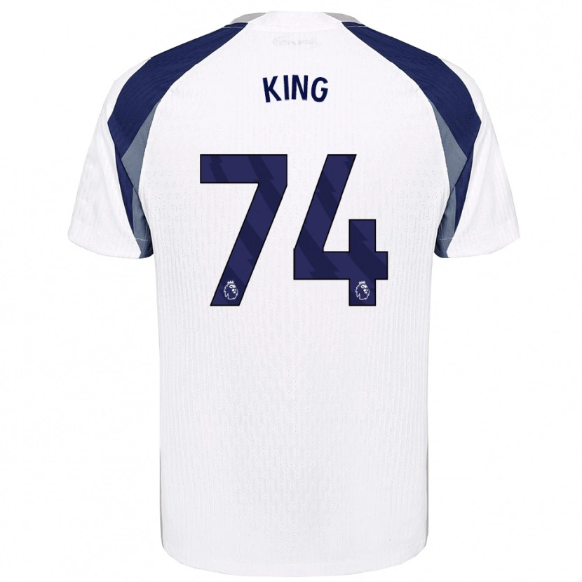 Danxen Kinderen Maeson King #74 Wit Marineblauw Thuisshirt Thuistenue 2025/26 T-Shirt