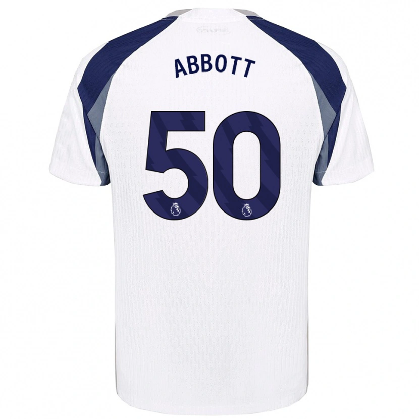 Danxen Kinderen George Abbott #50 Wit Marineblauw Thuisshirt Thuistenue 2025/26 T-Shirt