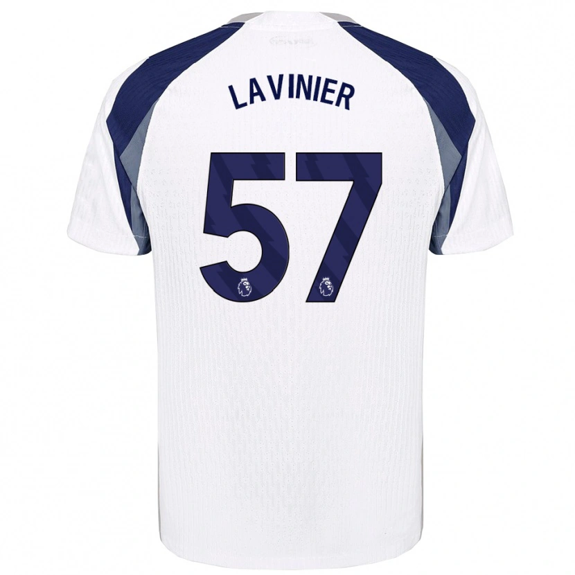 Danxen Kinderen Marcel Lavinier #57 Wit Marineblauw Thuisshirt Thuistenue 2025/26 T-Shirt