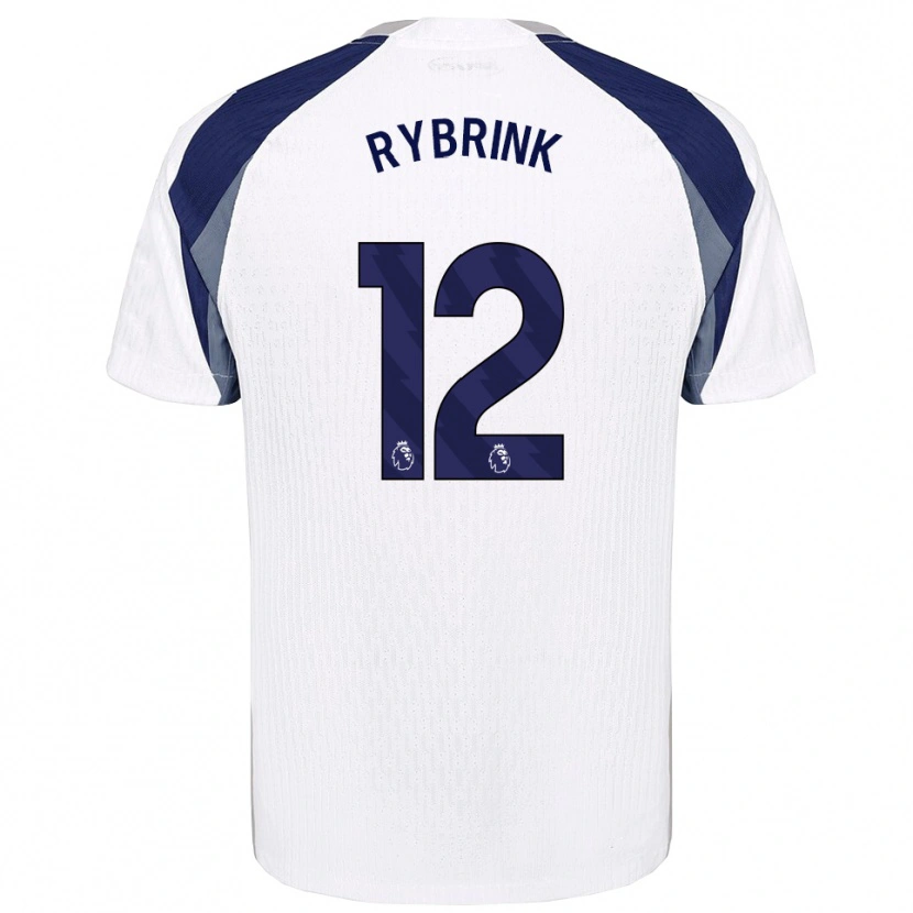 Danxen Kinderen Josefine Rybrink #12 Wit Marineblauw Thuisshirt Thuistenue 2025/26 T-Shirt