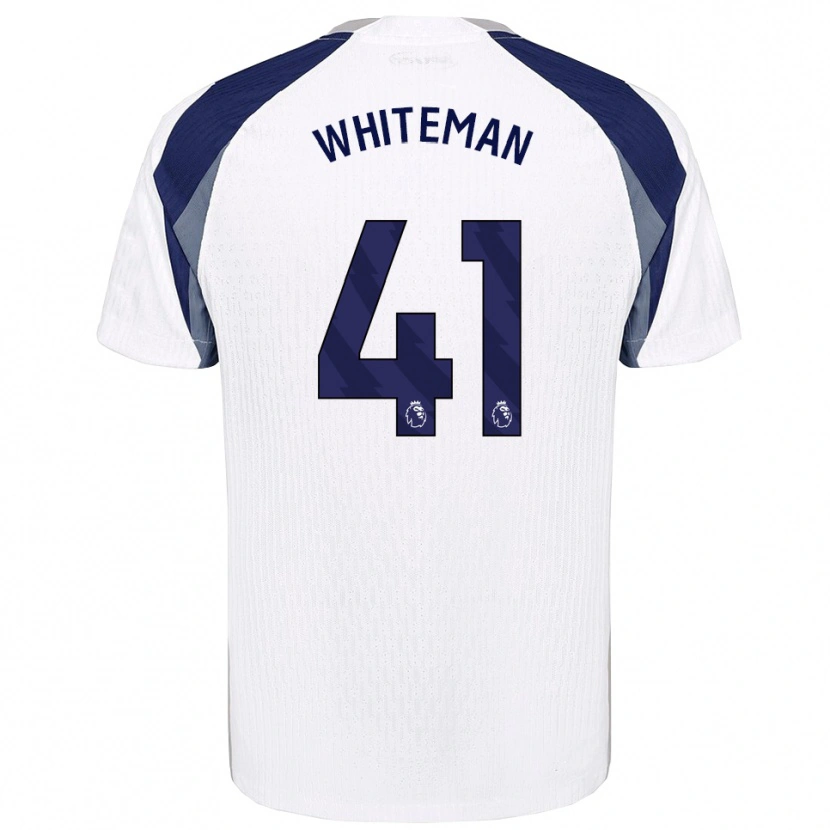 Danxen Kinderen Alfie Whiteman #41 Wit Marineblauw Thuisshirt Thuistenue 2025/26 T-Shirt