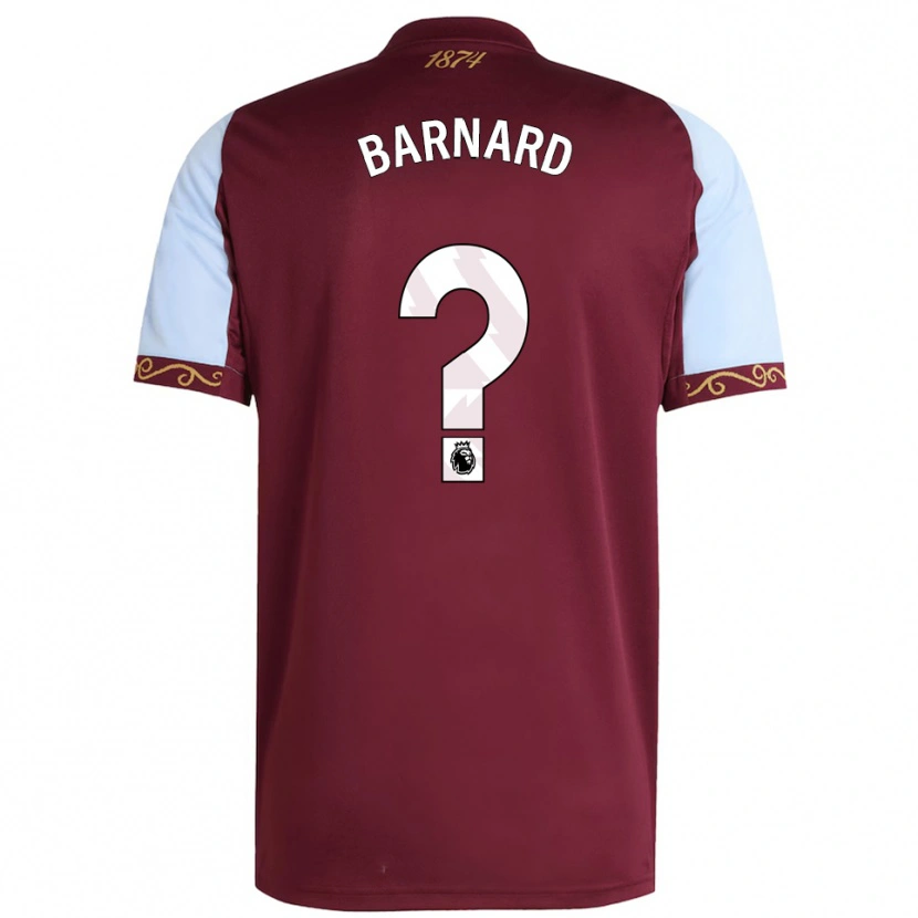 Danxen Kinderen Finlay Barnard #0 Bourgondisch Hemelsblauw Thuisshirt Thuistenue 2025/26 T-Shirt