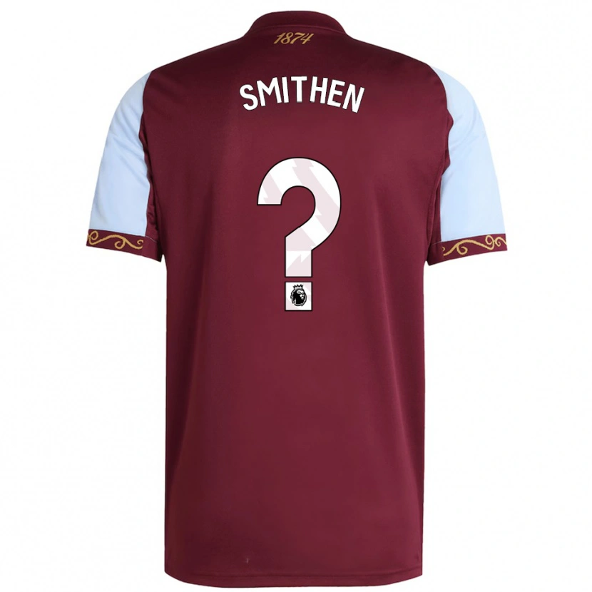 Danxen Kinderen Tay'veon Smithen #0 Bourgondisch Hemelsblauw Thuisshirt Thuistenue 2025/26 T-Shirt